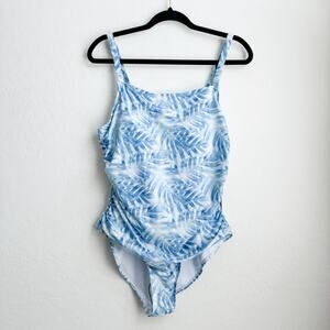 Catherine Malandrino Blue Tropical One Piece Swim NWT